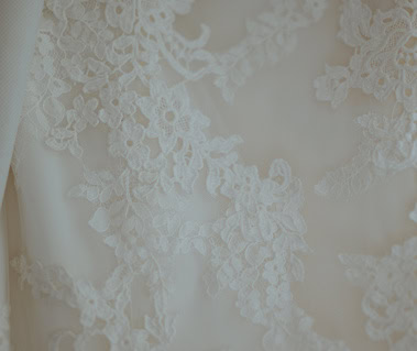 Close-up view of intricate white lace fabric, showcasing floral patterns and delicate textures—perfect for a London wedding.