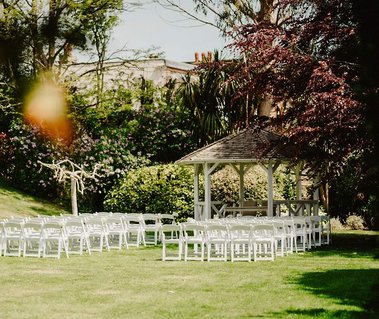 the pergoda outdoors in the garden of pelham house